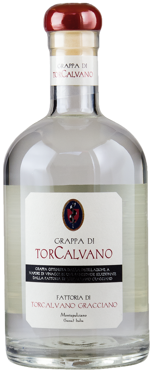 GRAPPA TORCALVANO 43% 50 cl. Gracciano Svetoni WIT