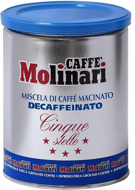 MOLINARI DECAFE GROUND 250g tin