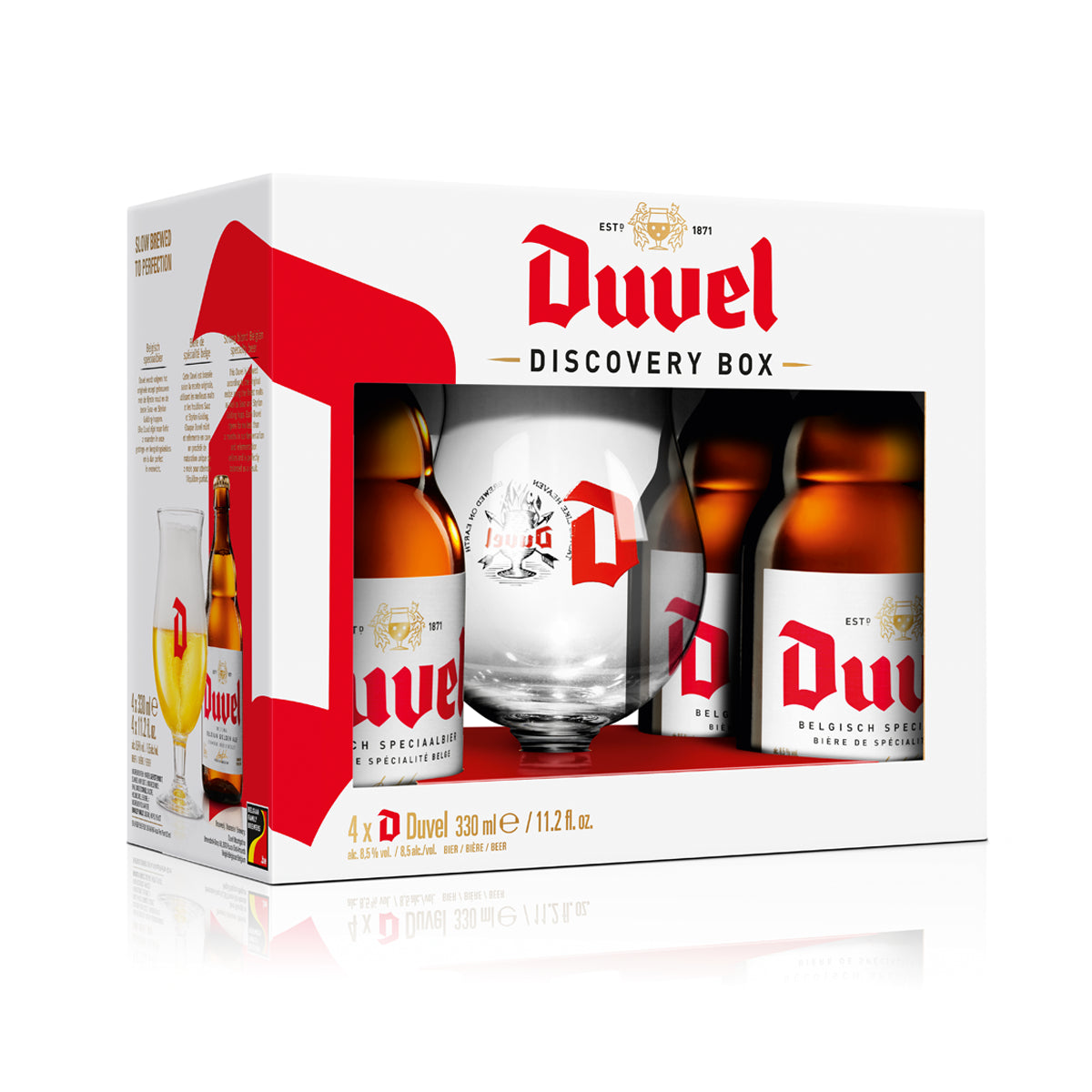 DUVEL giftpack 4x33cl + 1 glas