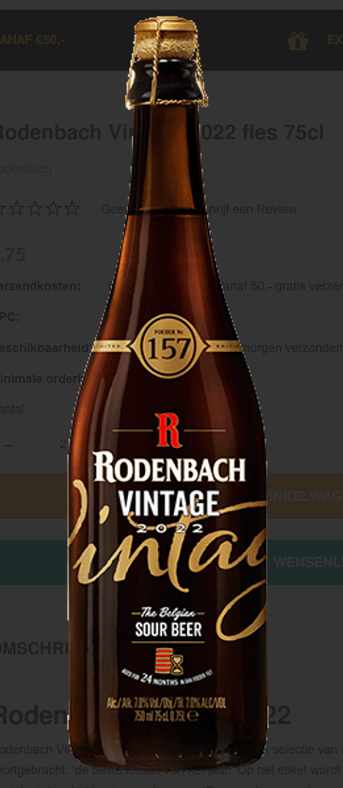 RODENBACH VINTAGE 2022 75cl ow