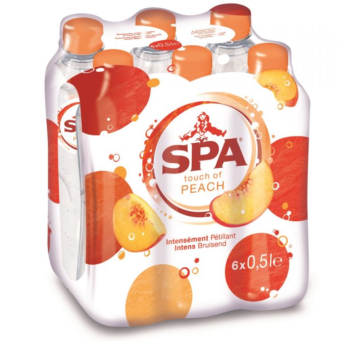 SPA TOUCH OF PEACH  PET 50cl BA Spa bruis met perzik aroma