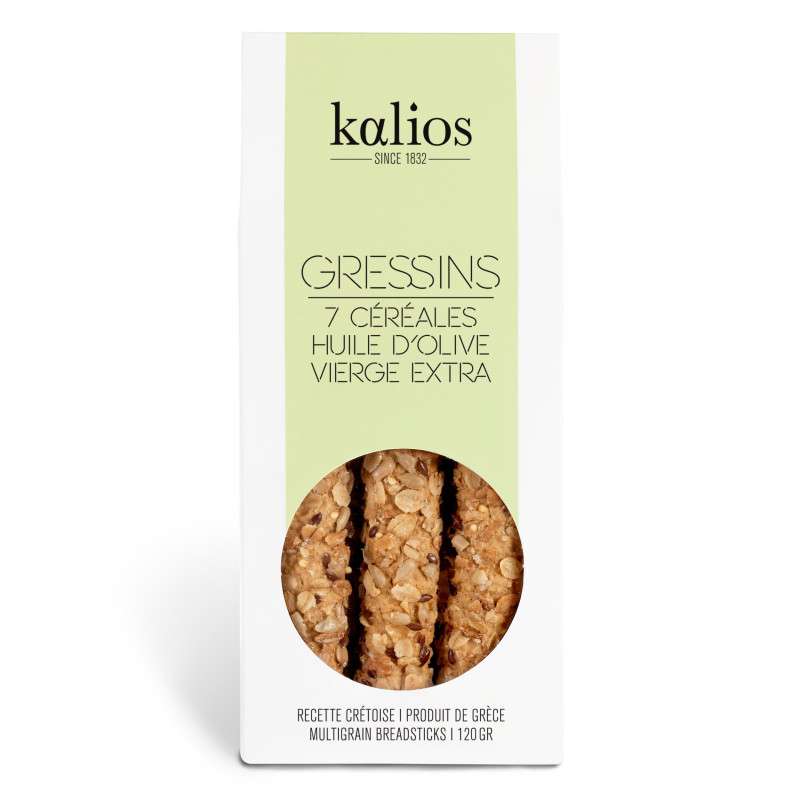 Kalios Gressins aux 7céréales l'huile d'olive vierge extra 120gr