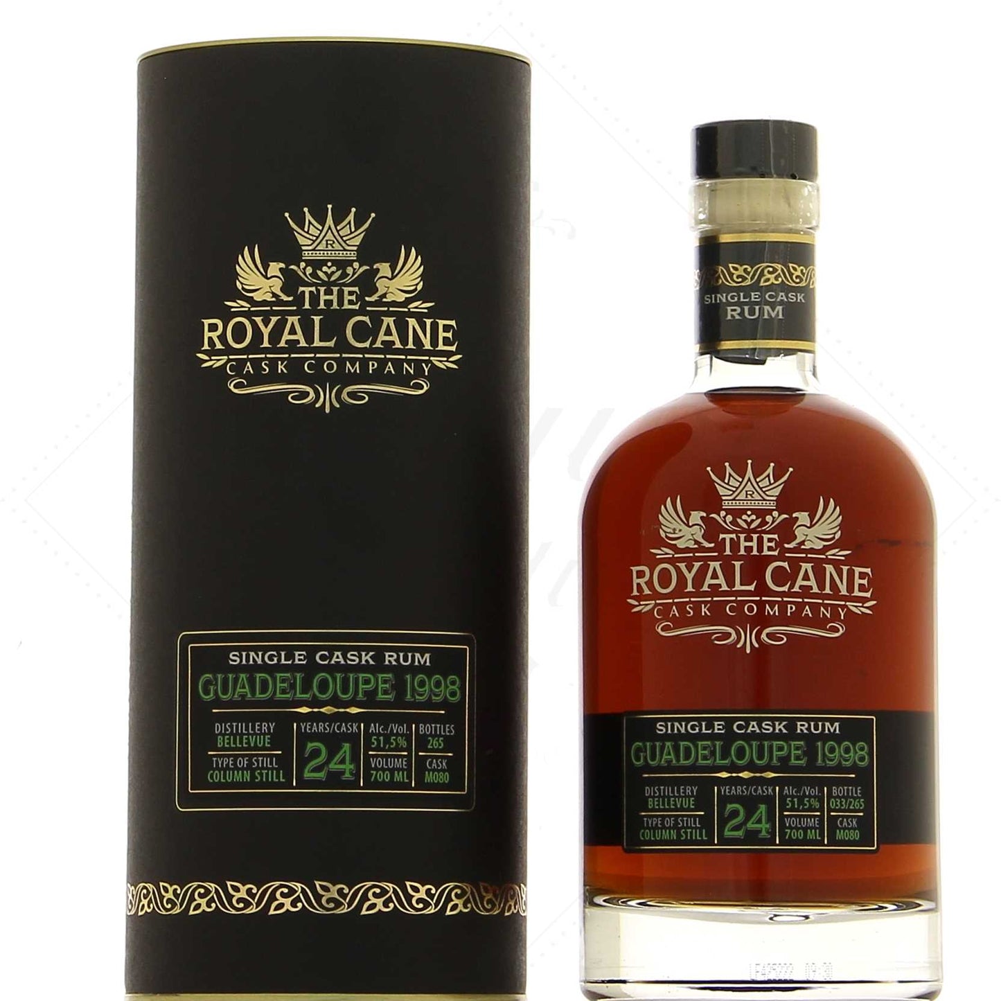 GOUADELOUPE 1998 - 51.5% 70CL - ROYAL CANE RUM