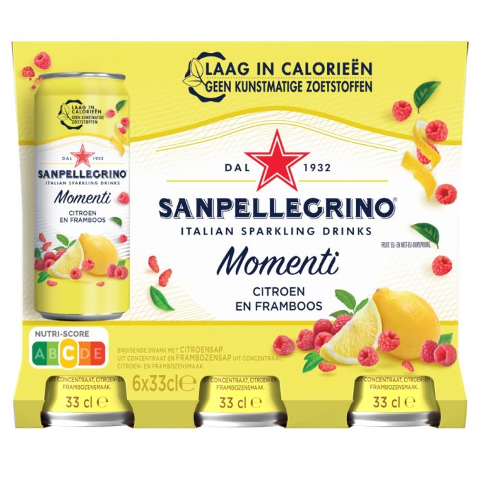 SAN PELLEGRINO Momenti Citroen/Framboos CAN 33cl