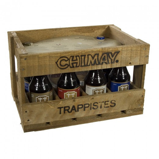 CHIMAY HOUTEN BAK 10 X 33CL MIX+2 GLAZEN