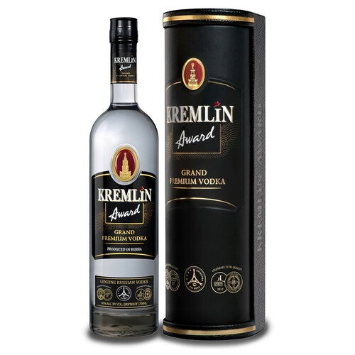 VODKA KREMLIN AWARD leather box 40% 70cl Grand Premium Vodka